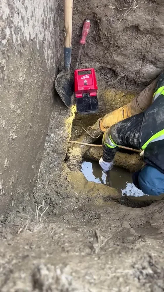 Excavation d’une conduite privée