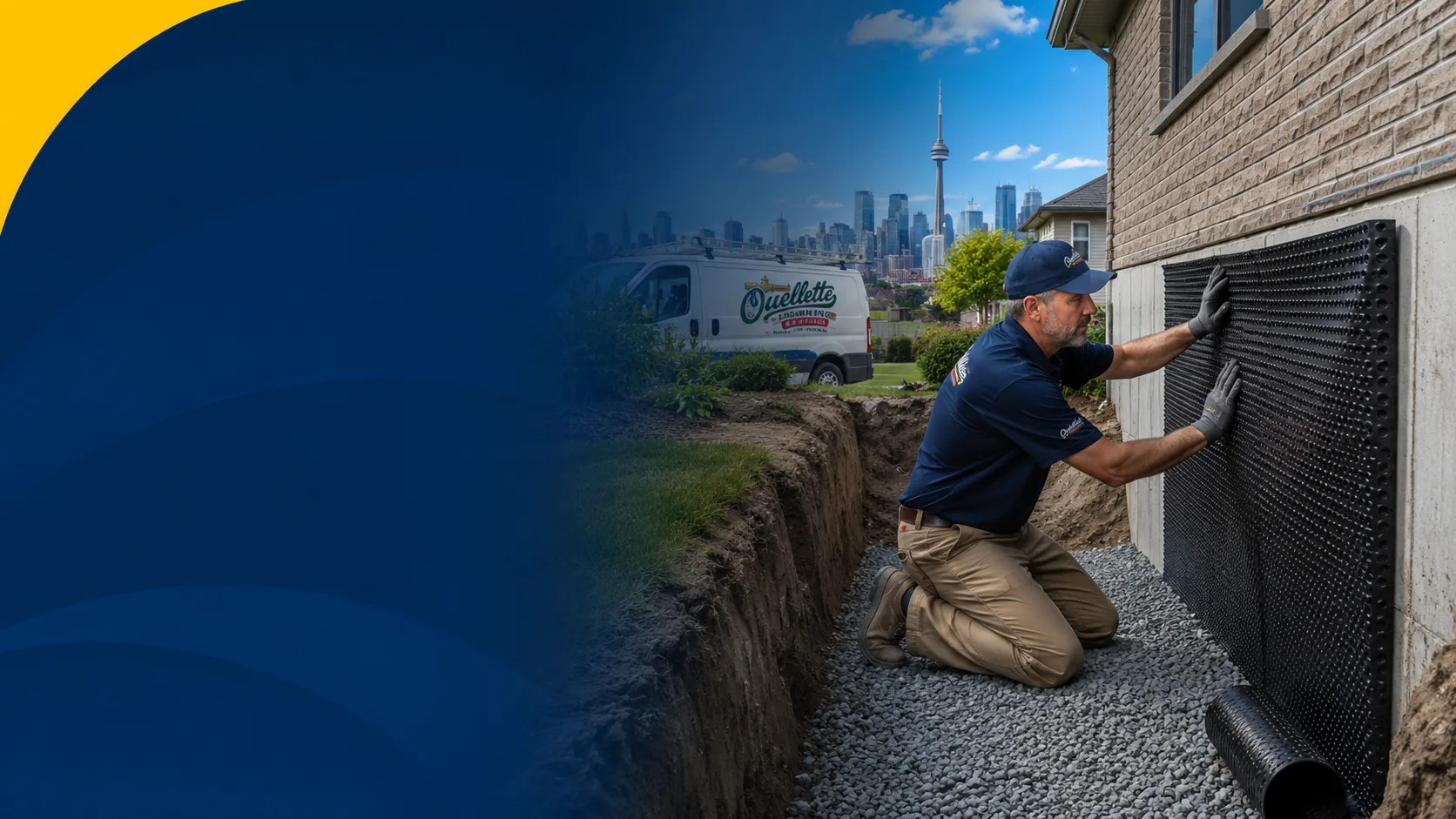 Exterior basement waterproofing